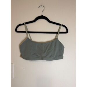 Skims Cotton Jersey Bralette Mineral Size L NWT